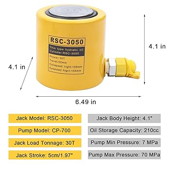Futchoy 30T Hydraulic Jack + CP-700 Pump, Porta Power Ram
